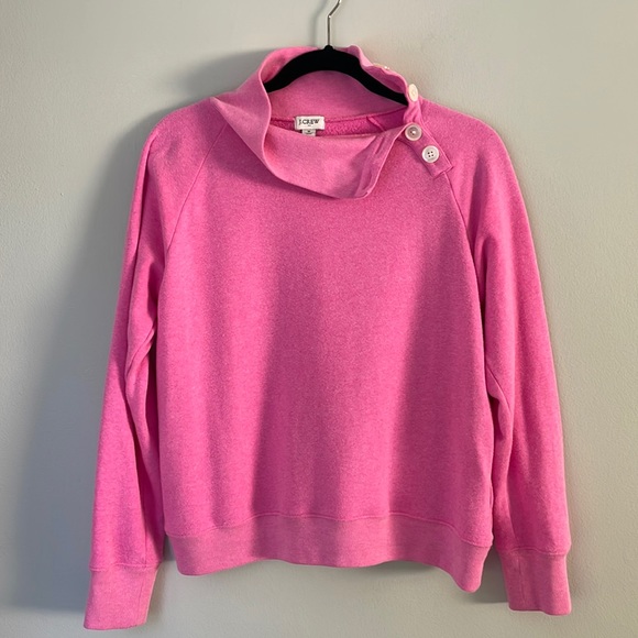 J.Crew Wide Button Collar Pullover Sweatshirt Women’s Size Small - Picture 4 of 10